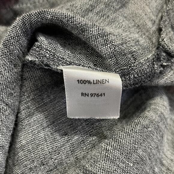 J.Jill Love Linen 100% Linen Button Front Top Gray Size 3X Classic Minimalist - Picture 10 of 10